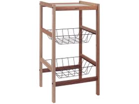 Fruteira Utilínea em Madeira Mista com 2 Cestos Tramontina 13559/072 Fruteira Utilínea em Madeira Mista com 2 Cestos Tramontina 13559/072