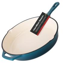 Fry Pan Hamilton Beach, ferro fundido esmaltado, 30 cm, azul marinho