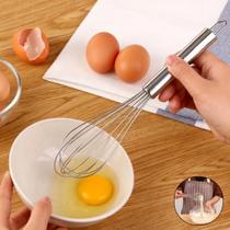 Fuet Batedor de Ovos e Massa Pequeno Manual Inox 20cm