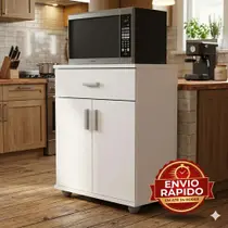 FULL Armário Balcão Suporte Microondas Cozinha Branco Mell ENVIA SOMENTE 01 UN