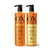 FULL Kit Shampoo + Condicionador 500ml Vita Glow OX Marimaria Hair Cabelos Ressecados e Enfraquecidos