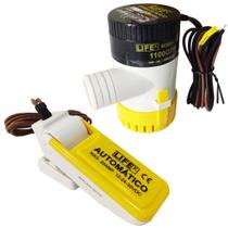 FULL MAGALU Kit Bomba de Porão Submersível 1100 GPH 12 Volts + Automático da Bomba de Porão Life K