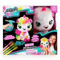 Fun Pelucia Unicornio Neon Para Pintar Airbrush