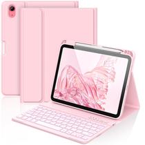Funda con Teclado aMZCaSE para iPad A16 11ª y 10ª Generación 10.9" Rosa