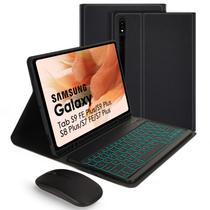Funda con teclado y ratón para Samsung Galaxy Tab S7 FE/S7 Plus/S8 Plus/S9 FE Plus/S9 Plus de 12,4 pulgadas Funda con teclado y ratón para Samsung Galaxy Tab S7 FE/S7 Plus/S8 Plus/S9 FE Plus/S9 Plus de 12,4 pulgadas