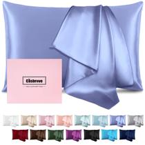 Funda de Almohada de Seda Casbrove Mulberry con Cierre, Reina, Color Aciano Funda de Almohada de Seda Casbrove Mulberry con Cierre, Reina, Color Aciano