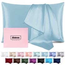 Funda de Almohada de Seda Casbrove Seda de Morera Suave, Transpirable Azul Funda de Almohada de Seda Casbrove Seda de Morera Suave, Transpirable Azul