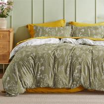 Funda de Edredón Bedsure Reversible Verde Oliva Talla Queen