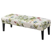 Funda Elástica Lavable para Banco de Comedor Beige con Flores Funda Elástica Lavable para Banco de Comedor Beige con Flores