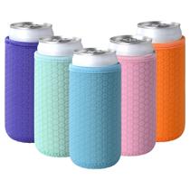 Funda enfriadora para lata Xumbtvs aislante para lata slim de 12 oz, paquete de 5