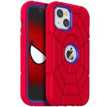 Funda Grifobes para iPhone 13/14 de 6,1" en silicona a prueba de golpes en rojo y azul