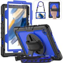 Funda HXCASEAC para Samsung Galaxy Tab A8 10.5 pulgadas, protectora con protector de pantalla, correa de mano y soporte para lápiz, funda resistente y a prueba de golpes para tablet A8 2022 SM-X200/X205/X20 - Azul