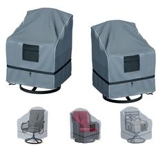 Funda Impermeable para Silla Giratoria de Exterior GimaiOurun, Paquete de 2