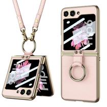 Funda Lunivop Compatible con Samsung Galaxy Z Flip 6 Rosa