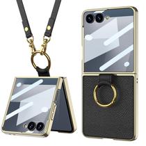 Funda Lunivop para Samsung Galaxy Z Flip 7 con Anillo y Correa