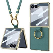 Funda Lunivop para Samsung Galaxy Z Flip 7 con Correa y Soporte de Anillo Funda Lunivop para Samsung Galaxy Z Flip 7 con Correa y Soporte de Anillo