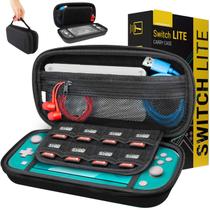 Funda Orzly para Nintendo Switch Lite con almacenamiento Negro