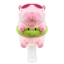 Funda para Cabeza de Palo de Golf Doble Pan Rosa Capibara y Rana de Peluche