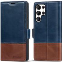 Funda para Samsung S24 Ultra KEZiHOME de Cuero Genuino con Protección RFID Funda para Samsung S24 Ultra KEZiHOME de Cuero Genuino con Protección RFID