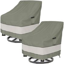 Funda para Silla Lounge Giratoria de Exterior Aacabo Impermeable 2 Piezas