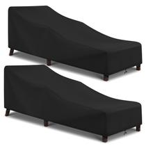 Funda para Sillón Chaise Lounge Arcedo Impermeable 2 Unidades Negro