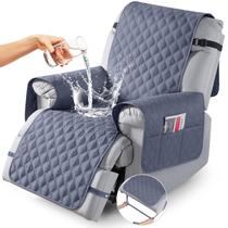 Funda para Sillón Reclinable TAOCOCO 100% Impermeable Gris Azulado 1 Plaza