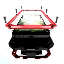 Funda para teléfono Lunivop Moto G 2025 6.7" metálica resistente roja