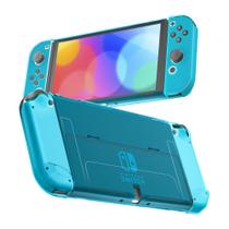 Funda Protectora RHOTALL 3 en 1 Azul Transparente para Nintendo Switch OLED