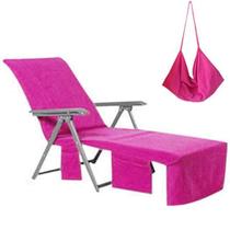 Funda Toalla para Silla de Playa VOCOOL con Bolsillos Laterales Rosa