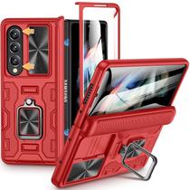 Funda VEGO Samsung Galaxy Z Fold 4 Roja con Soporte y Protector de Pantalla