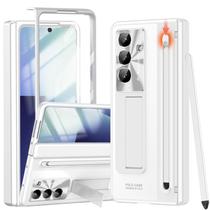 Funda YQODSZ para Samsung Galaxy Z Fold 7 con Soporte para S Pen Blanca