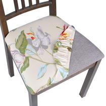 Fundas Ajustables para Asientos de Muebles SearchI Juego de 4 en Beige con Estampado Floral