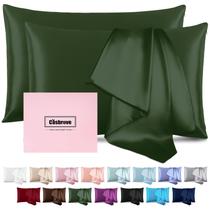 Fundas de Almohada de Seda Casbrove Mulberry Paquete de 2 en Verde