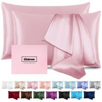 Fundas de Almohada de Seda Casbrove Mulberry, Suaves, Transpirables, Paquete de 2
