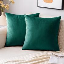 Fundas de Almohada de Terciopelo EMEMA Juego de 2 61x61 cm Verde Fundas de Almohada de Terciopelo EMEMA Juego de 2 61x61 cm Verde