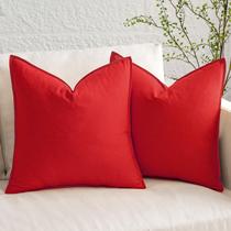 Fundas de Almohada Decorativas MIULEE 2 Paquetes 46x46 cm Rojo Fundas de Almohada Decorativas MIULEE 2 Paquetes 46x46 cm Rojo