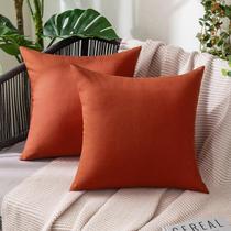 Fundas de Almohada MIULEE Decorativas Impermeables 60x60 cm Naranja Quemado Fundas de Almohada MIULEE Decorativas Impermeables 60x60 cm Naranja Quemado