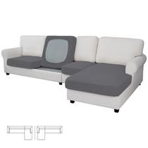 Fundas de Cojín Flexibles y Cómodas, Juego de 4 Piezas para Sofá Seccional Fundas de Cojín Flexibles y Cómodas, Juego de 4 Piezas para Sofá Seccional
