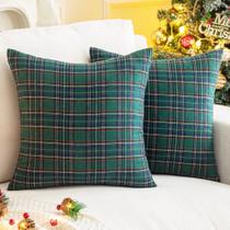 Fundas de Cojín Navideñas AQOTHES a Cuadros 45x45 cm Paquete de 2 Fundas de Cojín Navideñas AQOTHES a Cuadros 45x45 cm Paquete de 2