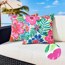Fundas de Cojín QoBexim Tropical Floral 45x45 cm Impermeables Juego de 2
