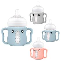 Fundas de silicona para biberones con asas Cegzer 4 oz 3 unidades