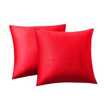 Fundas Decorativas para Cojines RainRoad de Terciopelo Rojo Navidad 46x46 cm Paquete de 2