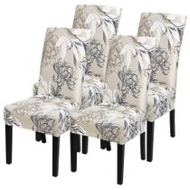 Fundas Elásticas para Sillas de Comedor con Patrón Floral - Juego de 4