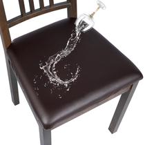 Fundas Impermeables para Asientos de Sillas de Comedor SearchI de Cuero PU 6 Piezas Fundas Impermeables para Asientos de Sillas de Comedor SearchI de Cuero PU 6 Piezas