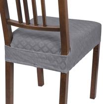 Fundas para asiento de silla de comedor, juego de 4, SearchI gris jacquard Fundas para asiento de silla de comedor, juego de 4, SearchI gris jacquard