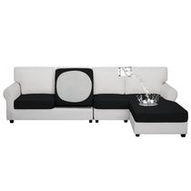 Fundas para Cojines de Sofá Impermeables y Cómodas, Juego de 4 Piezas en Color Negro Fundas para Cojines de Sofá Impermeables y Cómodas, Juego de 4 Piezas en Color Negro