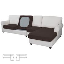Fundas para Cojines Flexibles y Cómodas 4 Piezas para Sofá Seccional Fundas para Cojines Flexibles y Cómodas 4 Piezas para Sofá Seccional
