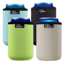Fundas para Latas WK IEASON Neopreno 355 mL Paquete de 4 (Verde/Azul/Gris/Negro)