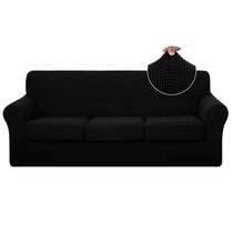 Fundas para Muebles U-NICE HOME Juego de 4 Piezas para Sofá Estirables Negro