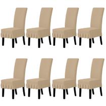 Fundas para Silla de Comedor Parsons Elásticas con Falda 8 Unidades